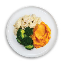 Load image into Gallery viewer, Large Sweet Mustard Chicken with Pumpkin Mash and Broccoli
