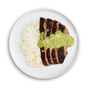 Steak on a Plate with ChimiChurri Sauce - Fresh